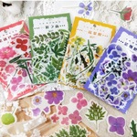 【フレークシール 4パックセット 160枚】〜ドライフラワー シリーズ〜 植物＊花＊ステッカー＊押し花