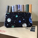 【再販】親子がま口長財布（惑星柄）