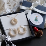 クリスマスギフトセット☆メニーパールネックレス&ピアス（イヤリング）