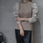 バルーン袖カットソー（モカベージュ）