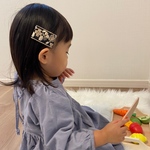 ［単品］インド刺繍リボンのヘアピン⑨ ＊ヘアピン＊パッチンピン＊ヘアクリップ＊女の子＊赤ちゃん＊ベビー＊キッズ＊刺繍＊秋冬＊