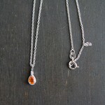 ファイアオパール　ペアシェイプネックレス　SILVER925