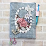 刺繍レースの手帳カ（Ｊ）ほぼ日手帳カズンサイズ　Ａ５手帳サイズ