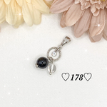 モリオン×水晶　ネックレストップ