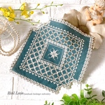 👐＊ハーダンガー刺繍＊ハンドメイド/手作り/手縫い/ドイリー/壁掛け/インテリア/コースター