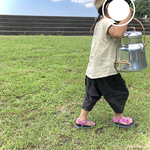 pra chan【80〜120size】リネンのサルエルパンツ /こども服/女の子服/男の子服 