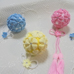 「time-＊＊＊様オーダー作品」　花くすだま　　「花ぼんぼん」　　2way
