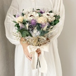 クラッチブーケＬ　アネモネラベンダー　ウェディング　結婚式　パーティー　二次会　前撮り　プリザーブドフラワー　ドライフラワー