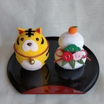 干支飾り 虎と鏡餅