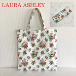 お試し価格★LAURA ASHLEY エコバッグ ブーケ柄 レッド