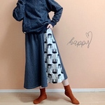 ミニ裏毛となまけもののスカート
