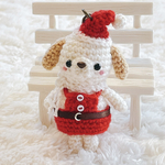 垂れ耳ちゃんサンタキーホルダー(スカート)🎅