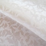 🐇薄紫色ぼかし 鶴模様 振袖用八掛生地 正絹緞子 紋意匠 丹後ちりめん No.5【55cm×37cm】反物より裁断 和布 生地 はぎれ リメイク素材 silk100%