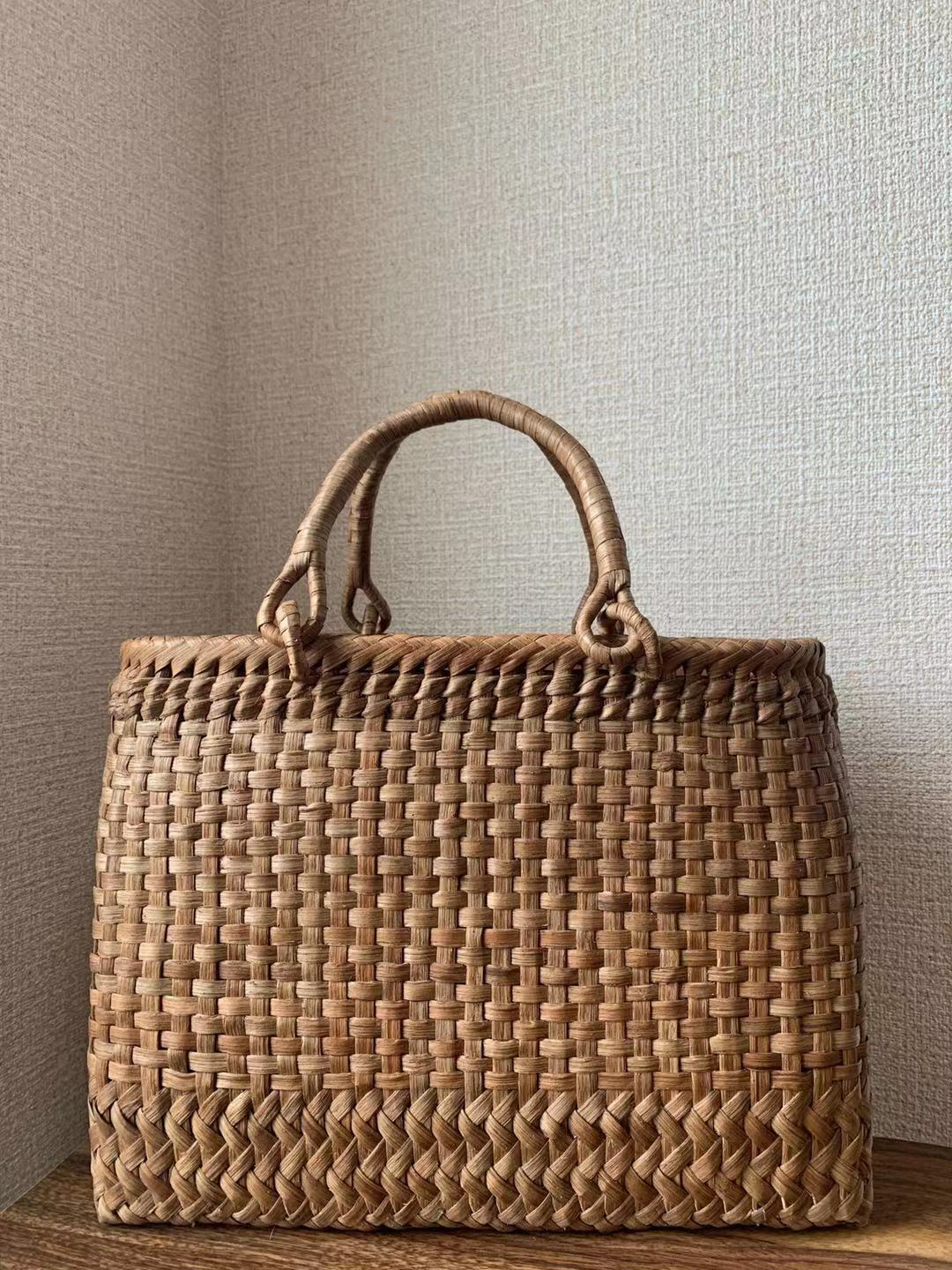 山葡萄 かご 編み込み ヴィンテージ 骨董 かごバッグ