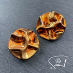 在庫処分〔2個〕33mm　ブロンズ　デコボコ　ボタン　