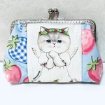 再販　口金15センチ　ルミちゃん天使柄　がま口ポーチ　コヤンイサムチョン