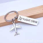 【２タイプ】FLIGHT CREW シンプル キーホルダー チャーム 飛行機 パイロット　CA ｷｬﾋﾞﾝｱﾃﾝﾀﾞﾝﾄ エアライン　キーケース