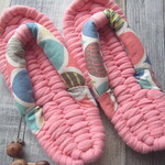 布ぞうり：chieさまご予約品＊＊再販2-coral pink 20cm/北欧モダン