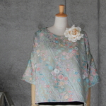 30%OFF  着物リメイク　友禅絞りのチュニックブラウス/フリーサイズ  kimono