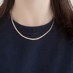 スネークチェーン　ネックレス　ステンレス　アレルギー対応