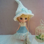 【リクエスト】[ミディブライス 白魔女ワンピ４点セット] アウトフィット Blythe outfit　よしえ屋