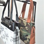 お気に入りの布で作る！あおりポケット付きバッグ　型紙　横マチタイプ