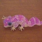 ヒョウモントカゲモドキ（パープル）＊ブローチ