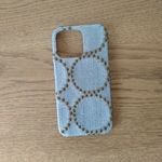 ☆受注製作*ミナペルホネン*タンバリン*ライトブルー×オリーブ*mina perhonen*iPhoneケース*iPhoneカバー*スマホケース*スマホカバー
