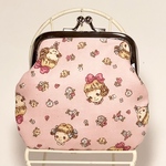女の子柄がま口財布