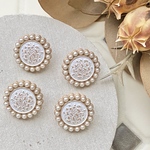 4pcs Handmade* 資材 B21-144 Metal button