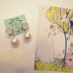 ♡(再入荷)バレンタイン♡コットンパールとハートのピアス