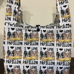 エコバッグ・コンビニサイズ☆撥水加工生地/犬柄・パピヨン