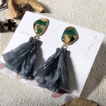 揺れるフリンジタッセル《世界に一つ》イヤリング対応