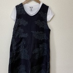 紬のジャンバースカート