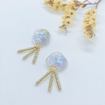 たこさんピアス／イヤリングⅤ   ＊　ポストピアス　ネジバネ式　サージカルステンレス　真鍮　水面　ゆらぎ　個性派