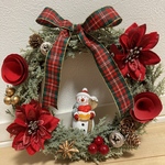 【handmade】クリスマスリース フラワーリース