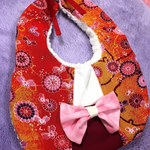ひなまつり🎎着物スタイ☆1点物☆橙蝶