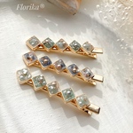 新作【くすみカラーヘアクリップ♡ヌーディー秋色カラー】くすみグリーン系　無料ラッピング
