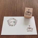 コーヒー・スープカップのスタンプ