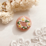 【送料無料】お花のリース❁✿✾ リボン刺繍ヘアゴム
