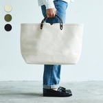 【送料無料】 キャンバス トートバッグ ブラック L ｜ レディース メンズ レザー キャンバストートバッグ 白 帆布 大きめバッグ 通勤 通学 旅行 アウトドア ポケット付き 黒