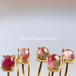 10月誕生石◈秋の新作◈華奢リング　選べるトルマリン☆ゴールドリング　SV925