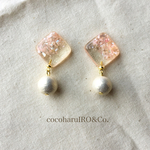 【再販】パールとシェルの春色ピアス