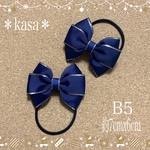 【再販】【B5】ネイビー キラキラライン ヘアゴムセット キッズ ベビー 卒園式 卒業式 入園式 入学式 フォーマル ヘアピン 結婚式 発表会 バースデー 髪飾り