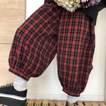 【人気】大人のバルーンパンツ★ポケット後ろ★定番♡赤チェック柄
