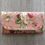 ローズ柄 ピンク 長財布 ハンドメイド