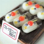 白コッペパンフルーツサンド（セット）