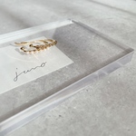  14kgf  イヤーカフ　Pearl×crystal simple ear cuff   パール/イヤーカフ/シンプル/普段使い/ゴールド