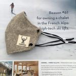 縦が13.5cmとちょっと大きめwool100%のほっこり厚手グレージュマスク  