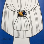 hair tie 牛柄×yellow